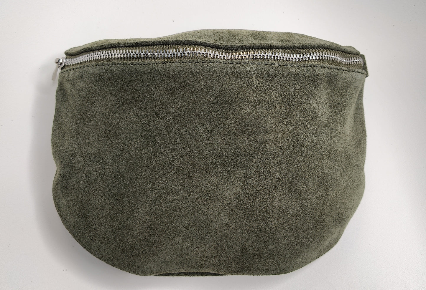 Crossbody Heuptasje in suède large kaki