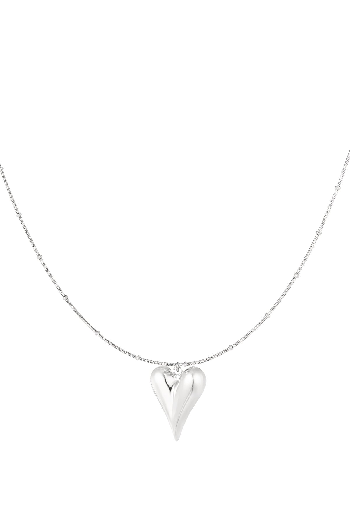bolletjes ketting met iconische hart groot
