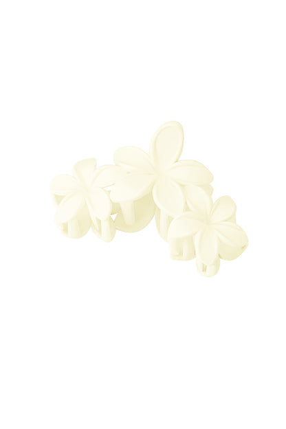 haarclip met grote bloemen - suikerspin roze