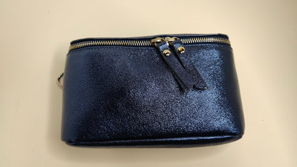 Crossbody Heupasje Recht blauw metallic