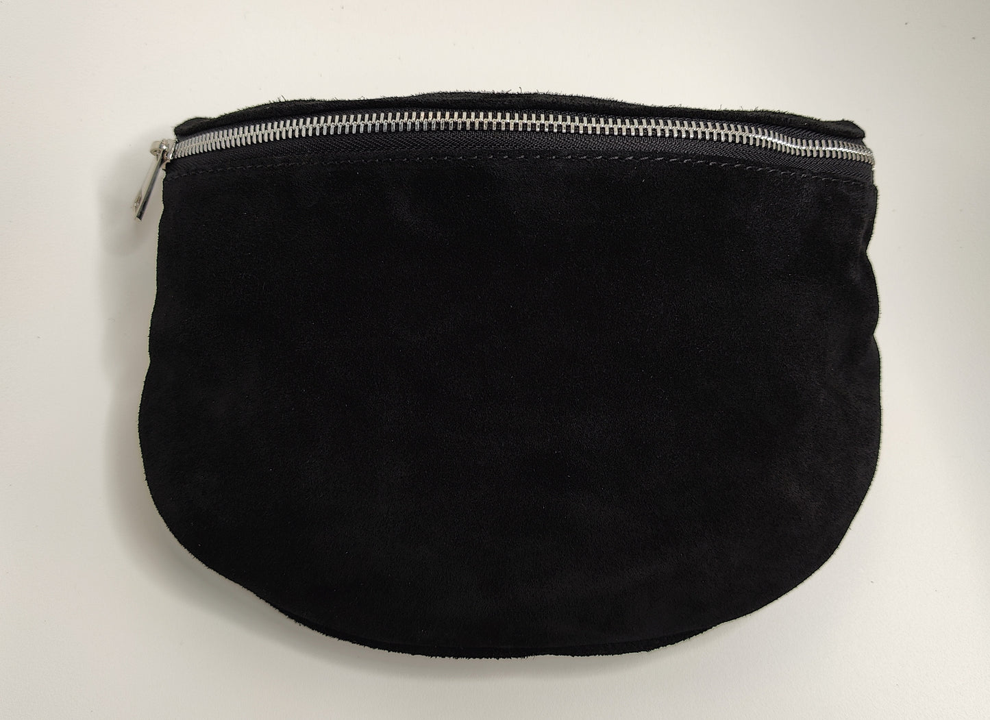 Crossbody Heuptasje in suède large zwart