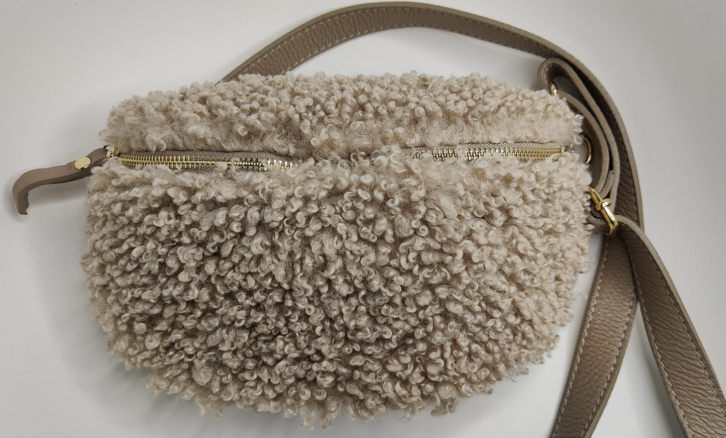 Crossbody Heuptasje Teddy Medium beige